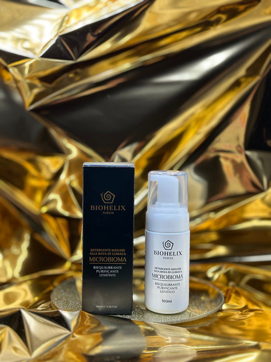 Detergente mousse MICROBIOMA alla bava di lumaca con prebiotici e probiotici